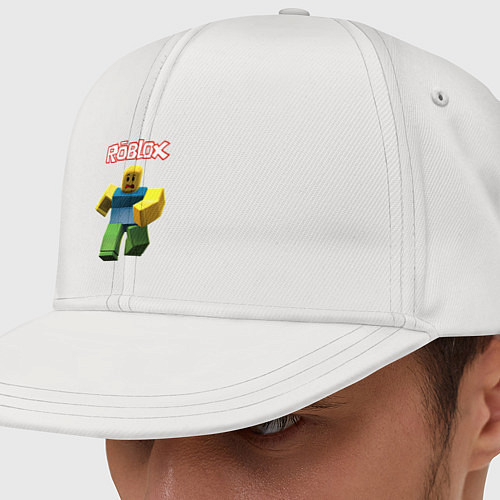 Кепка снепбек Roblox бегущий персонаж / Белый – фото 1