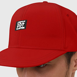 Кепка-снепбек ДДТ - логотип, цвет: красный