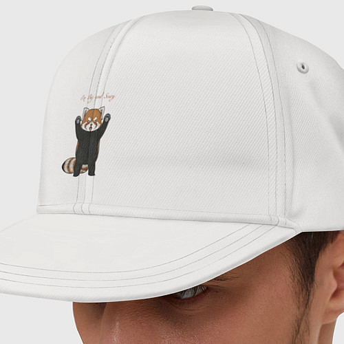 Кепка снепбек Im big and scary красная панда / Белый – фото 1