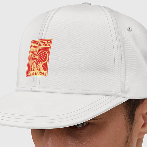 Кепка снепбек Сопротивление рабочих / Белый – фото 1