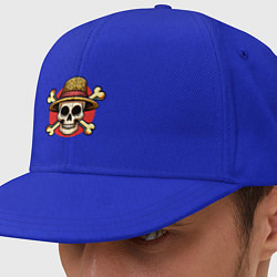 Кепка-снепбек Ван Пис - лого с черепом, цвет: синий