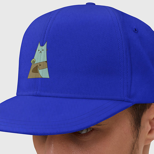 Кепка снепбек Собачка птичка кошечка / Синий – фото 1