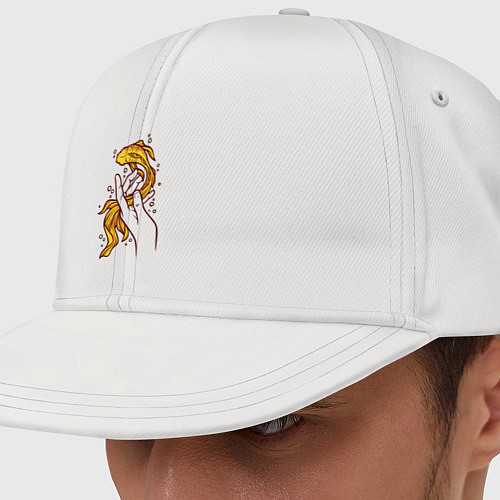 Кепка снепбек Золотая рыбка / Белый – фото 1