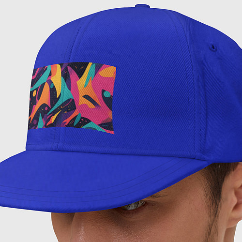 Кепка снепбек Космос яркая абстракция / Синий – фото 1