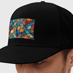 Кепка-снепбек Мозаика цветное стекло, цвет: черный