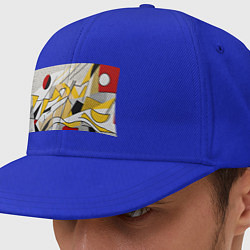 Кепка-снепбек Абстракция поп-арт геометрия, цвет: синий