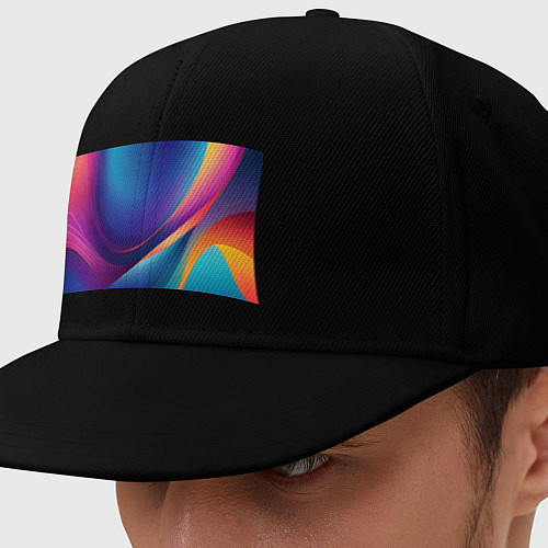 Кепка снепбек Красивый градиент абстракция / Черный – фото 1