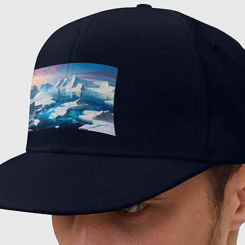 Кепка снепбек Арктика льдины / Тёмно-синий – фото 1
