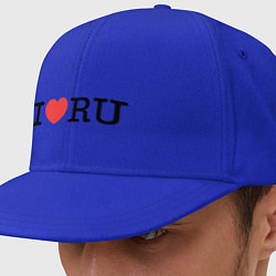 Кепка снепбек I love RU (horizontal)