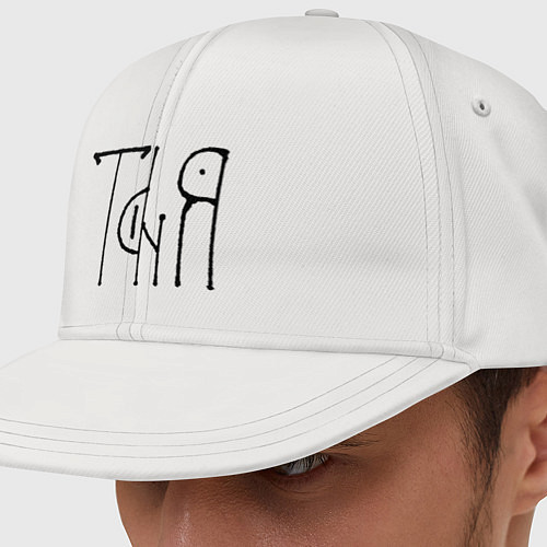 Кепка снепбек Таня - чёрная надпись / Белый – фото 1