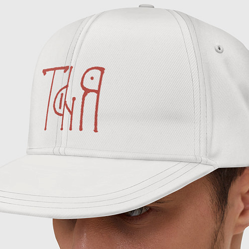 Кепка снепбек Таня - красная надпись / Белый – фото 1