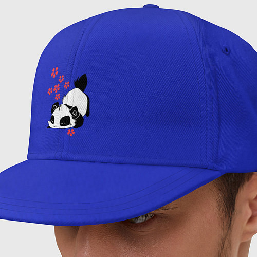 Кепка снепбек Цветочная панда / Синий – фото 1