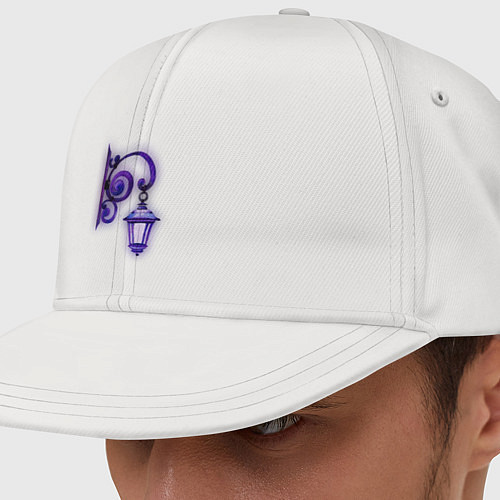 Кепка снепбек Фиолетовый уличный фонарь / Белый – фото 1