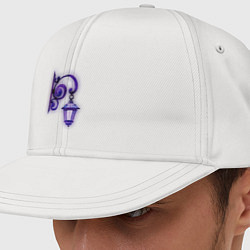 Кепка-снепбек Фиолетовый уличный фонарь, цвет: белый