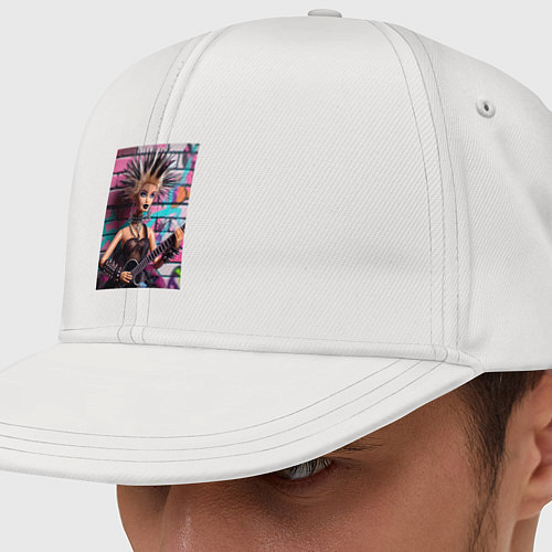 Кепка снепбек Barbie - punk guitarist / Белый – фото 1