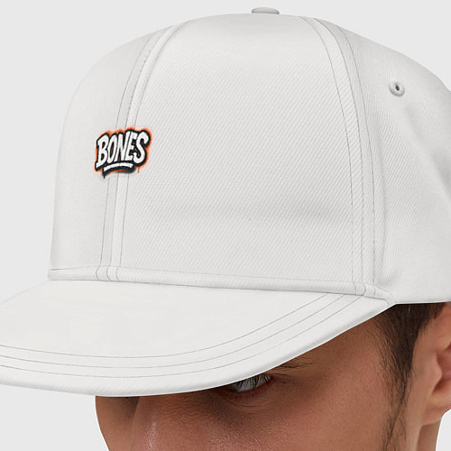 Кепка снепбек Bones уличный логотип / Белый – фото 1