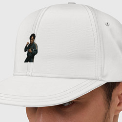 Кепка-снепбек Игра в кальмара - игрок 218 в стойке, цвет: белый