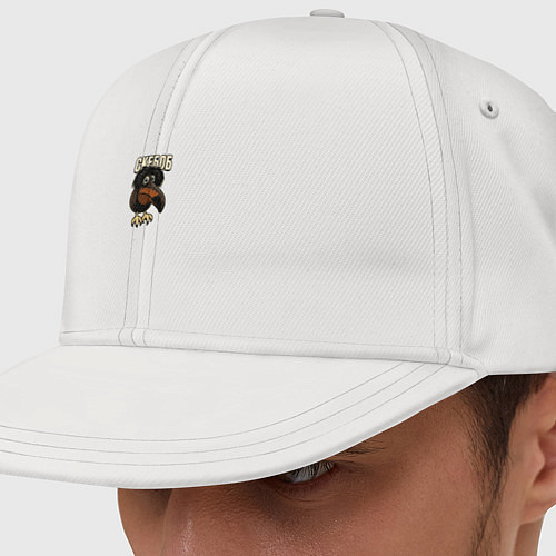 Кепка снепбек Скебоб птица мем / Белый – фото 1