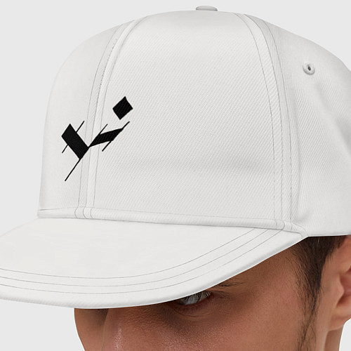 Кепка снепбек Три буквы: чёрные / Белый – фото 1