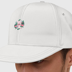 Кепка-снепбек Фламинго с надписью привет лето, цвет: белый