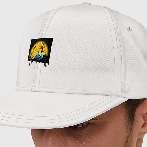 Кепка снепбек Хэллоуин и пугающие тыквы / Белый – фото 1