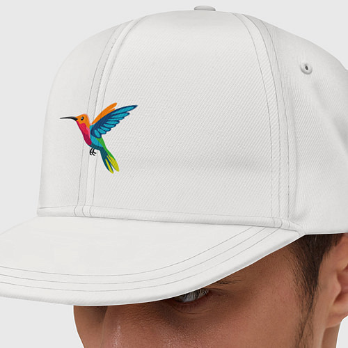 Кепка снепбек Колибри яркая / Белый – фото 1