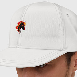 Кепка-снепбек Огненная лошадь, символ года, цвет: белый