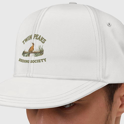 Кепка снепбек Twin Peaks birding society / Белый – фото 1