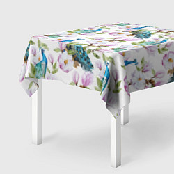 Скатерть для стола Цветы и бабочки 6, цвет: 3D-принт — фото 2