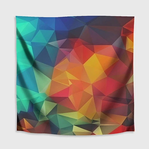 Скатерть для стола Цветные полигоны / 3D-принт – фото 1