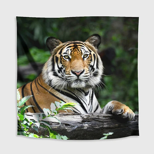 Скатерть для стола Тигр в джунглях / 3D-принт – фото 1