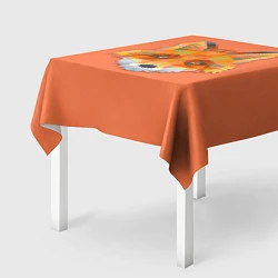 Скатерть для стола Геометрическая лиса, цвет: 3D-принт — фото 2