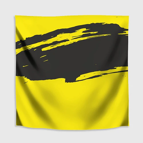 Скатерть для стола Чёрно-жёлтый / 3D-принт – фото 1