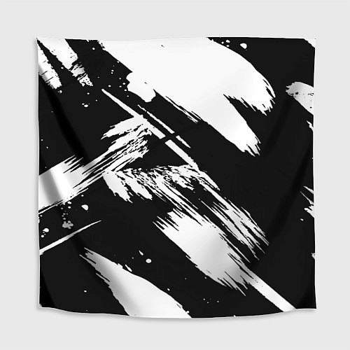 Скатерть для стола Чёрно-белый / 3D-принт – фото 1