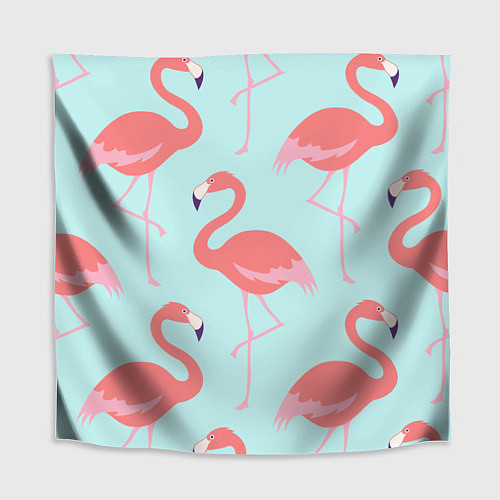 Скатерть для стола Розовые фламинго / 3D-принт – фото 1
