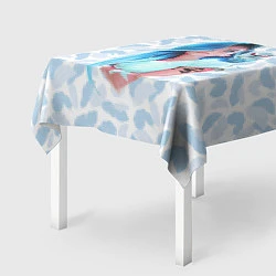 Скатерть для стола Девушка с совой, цвет: 3D-принт — фото 2