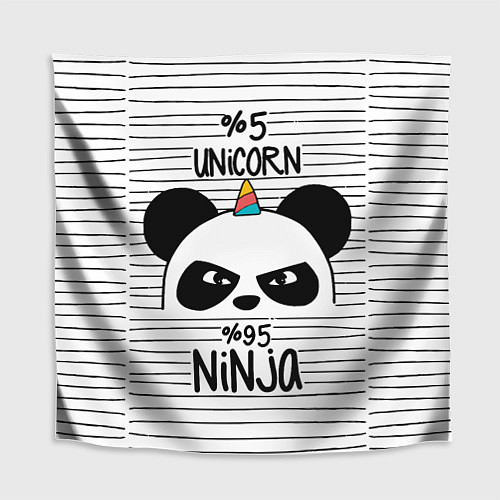 Скатерть для стола 5% Unicorn – 95% Ninja / 3D-принт – фото 1