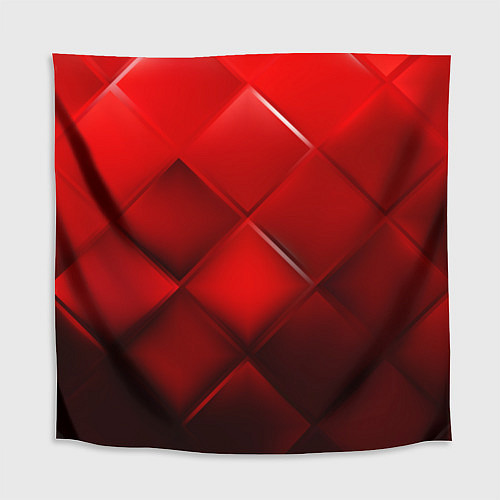 Скатерть для стола Red squares / 3D-принт – фото 1