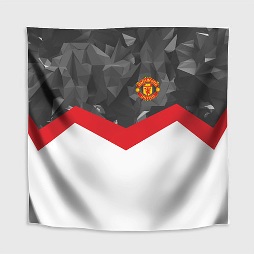 Скатерть для стола Man United FC: Grey Polygons / 3D-принт – фото 1