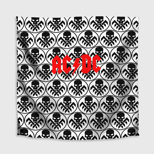 Скатерть для стола AC/DC: White Skulls / 3D-принт – фото 1