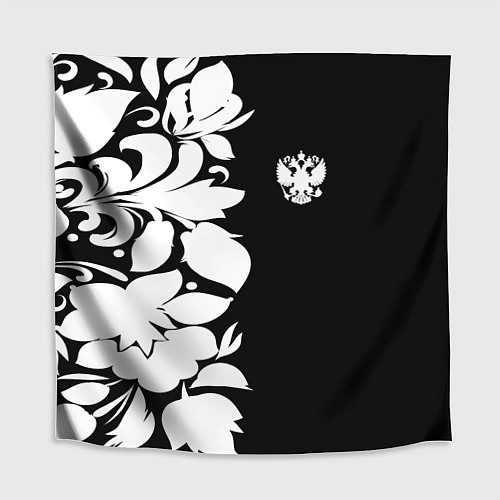 Скатерть для стола Russia: B&W Floral / 3D-принт – фото 1
