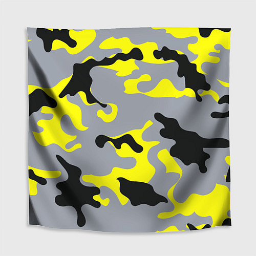 Скатерть для стола Yellow & Grey Camouflage / 3D-принт – фото 1