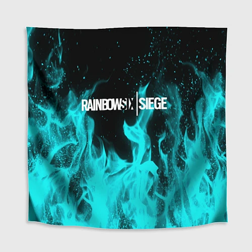 Скатерть для стола R6S: Turquoise Flame / 3D-принт – фото 1