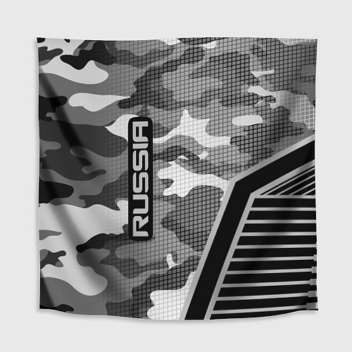 Скатерть для стола Russia: Grey Camo / 3D-принт – фото 1