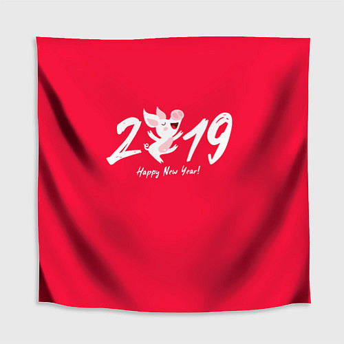 Скатерть для стола Happy New Year 2019 / 3D-принт – фото 1