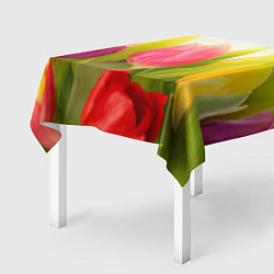 Скатерть для стола Цветущие тюльпаны, цвет: 3D-принт — фото 2