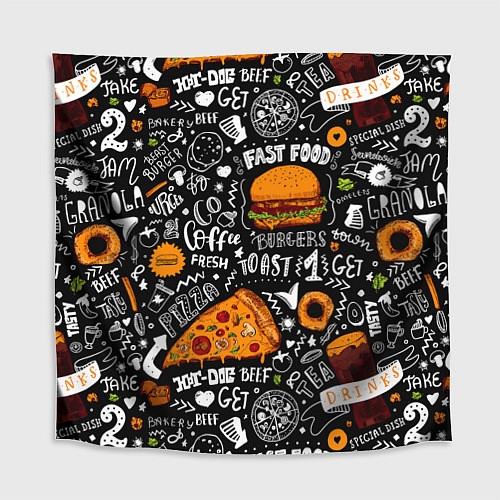 Скатерть для стола Fast Food / 3D-принт – фото 1