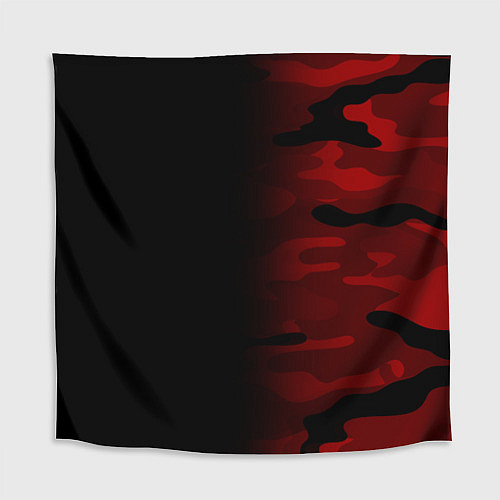 Скатерть для стола RED BLACK MILITARY CAMO / 3D-принт – фото 1