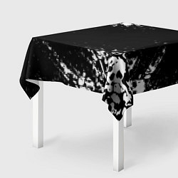 Скатерть для стола БЕЛЫЕ ЧЕРЕПА, цвет: 3D-принт — фото 2