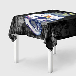 Скатерть для стола Череп с ирокезы, цвет: 3D-принт — фото 2